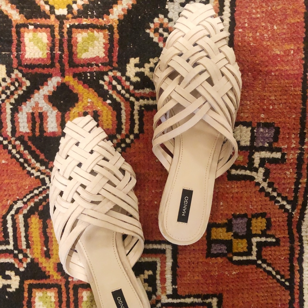 Mango Woven Mules